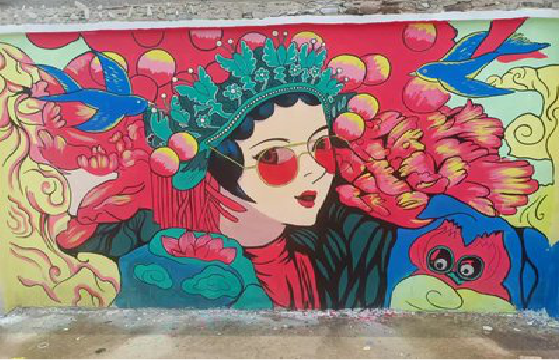 龙陵墙体彩绘-网红墙