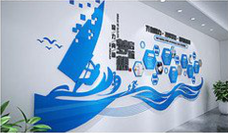 龙陵海浪主题文化墙如何设计？