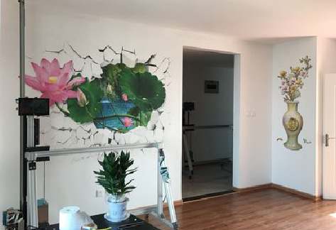 龙陵墙体彩绘相比墙纸的优势。