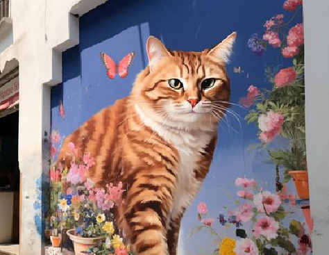 龙陵自己绘制有个性的手绘墙