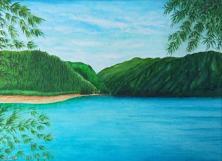 龙陵在墙绘中，如何绘画绿水青山？